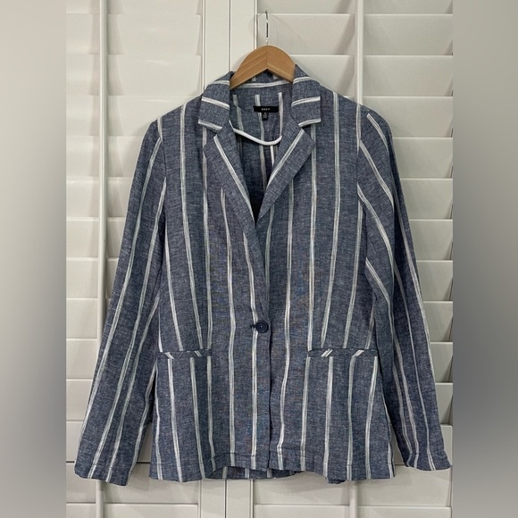 Anthropologie Jackets & Blazers - Anthropologie Drew Striped Linen Blend Blazer